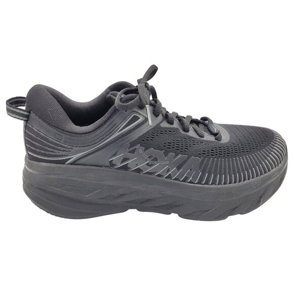 HOKA One One Bondi 7 Wide Walking Running Gym Shoes 1110531 Black Mesh Men's 10D - Picture 6 of 10